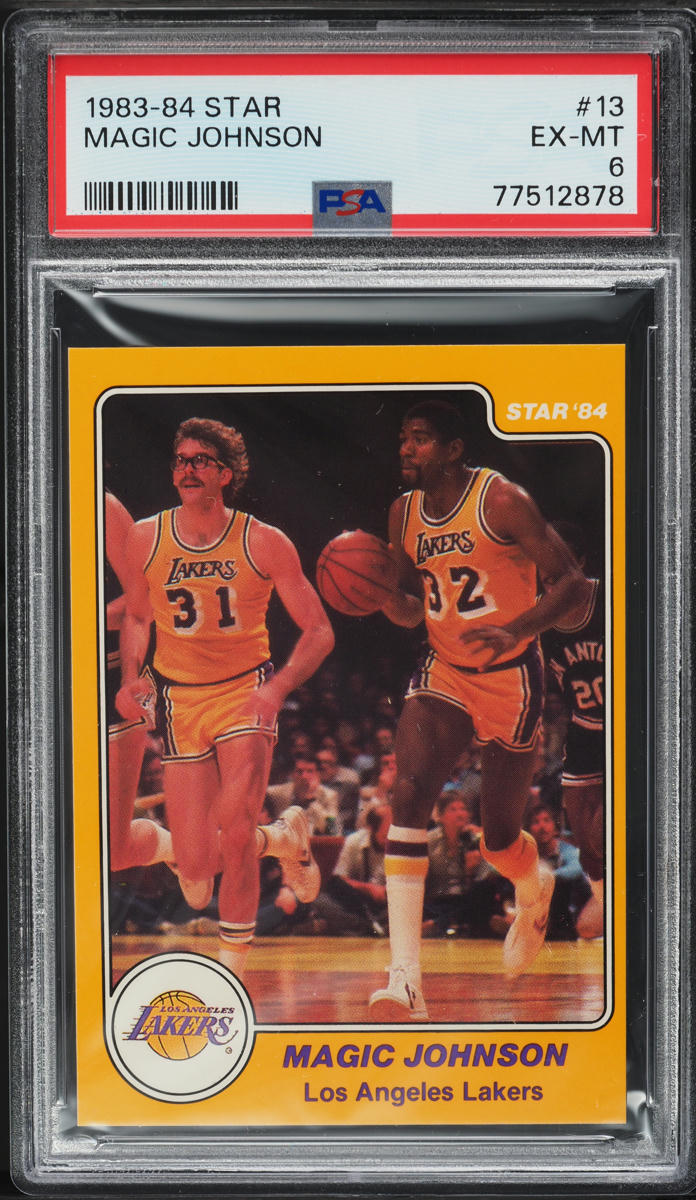 1983 Star Basketball Magic Johnson #13 PSA 6 EXMT