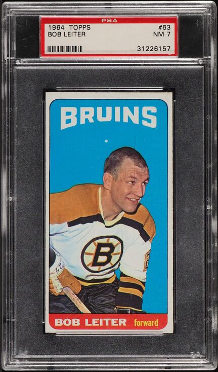 1964 Topps Hockey Bob Leiter #63 PSA 7 NRMT