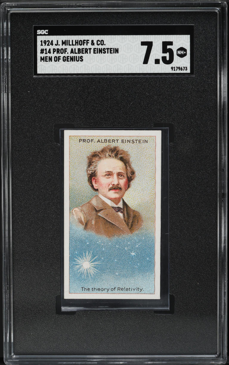 1924 J. Millhoff & Co. Men Of Genius Prof. Albert Einstein #14 SGC 7.5 NRMT+