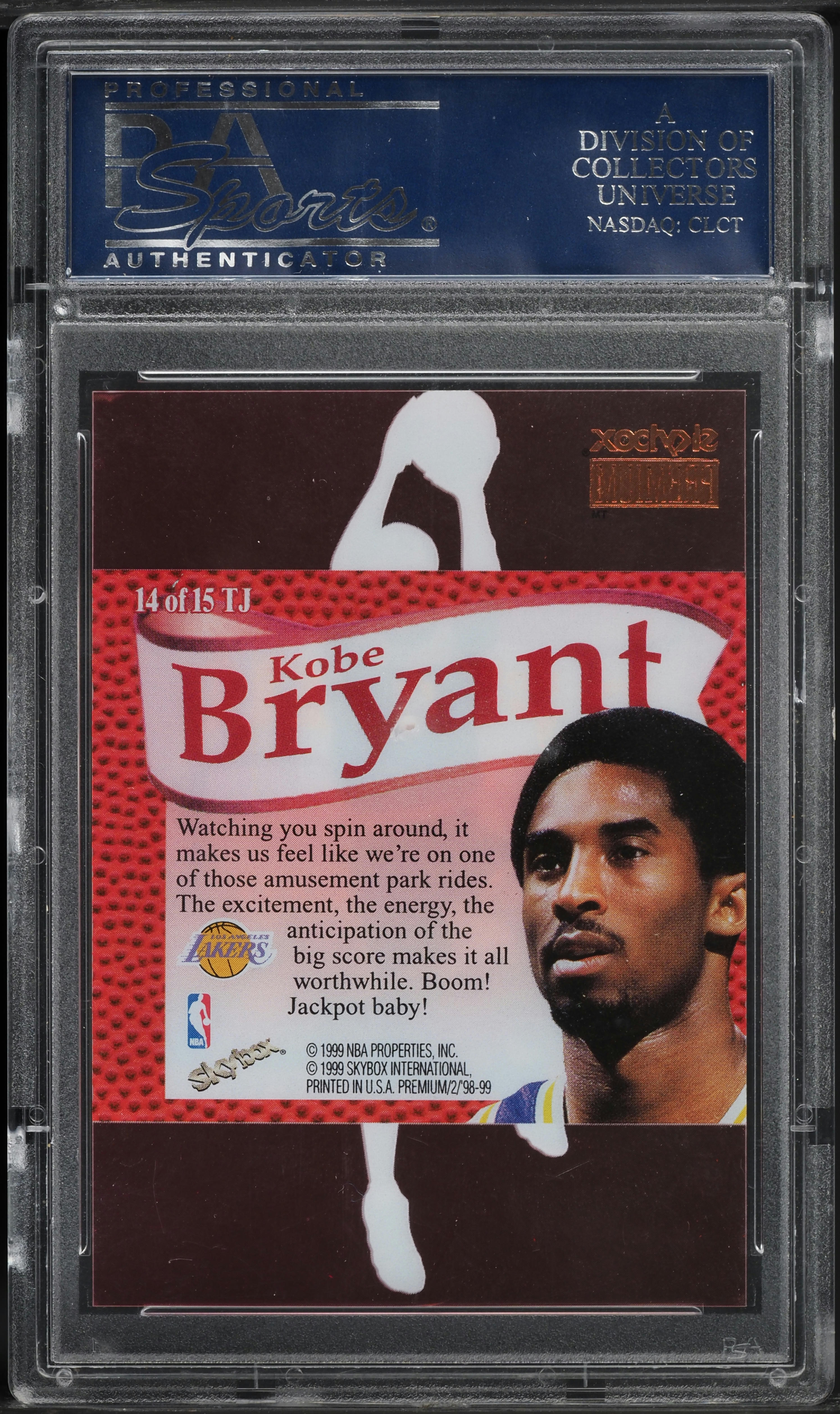 1998 Skybox Premium That's Jam Kobe Bryant #14TJ PSA 10 GEM MINT