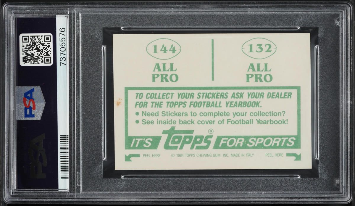 1984 Topps Stickers Football Nolan Cromwell Dan Marino ROOKIE PSA 8 NM-MT