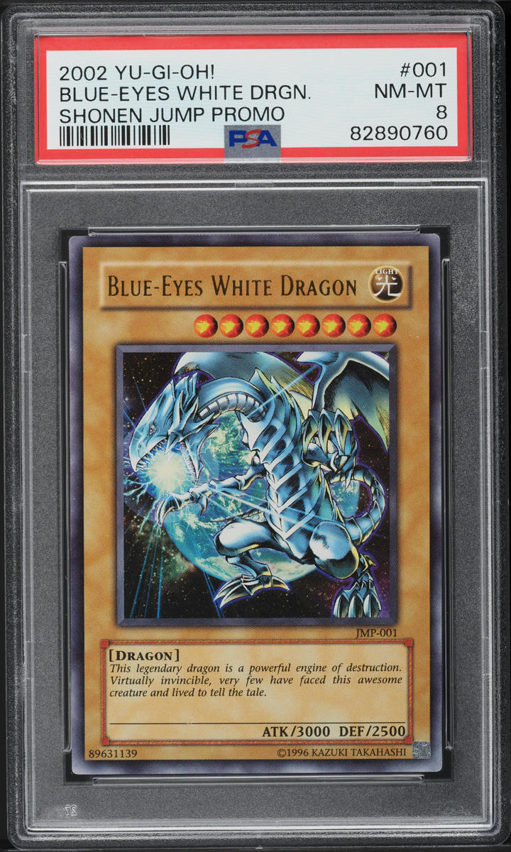 2002 Yu-Gi-Oh! Shonen Jump Promo Blue-Eyes White Dragon #JMP-001 PSA 8 NM-MT