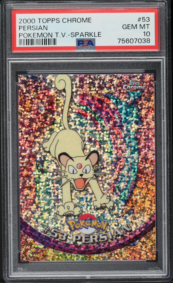 2000 Topps Chrome Pokemon Series 1 Sparkle Persian #53 PSA 10 GEM MINT