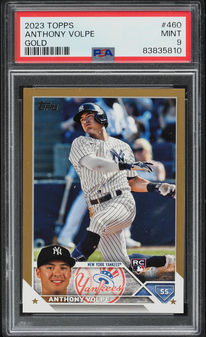 2023 Topps Gold Anthony Volpe ROOKIE /2023 #460 PSA 9 MINT