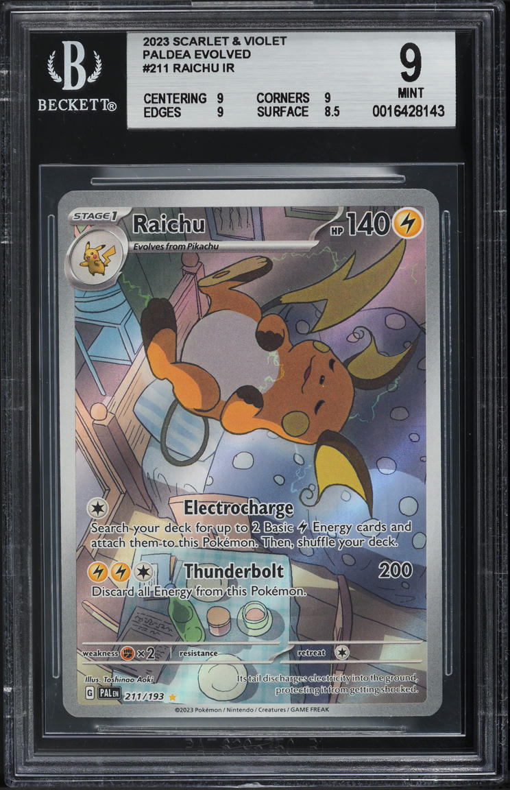 2023 Pokemon Scarlet & Violet Paldea Evolved Raichu #211 BGS 9 MINT