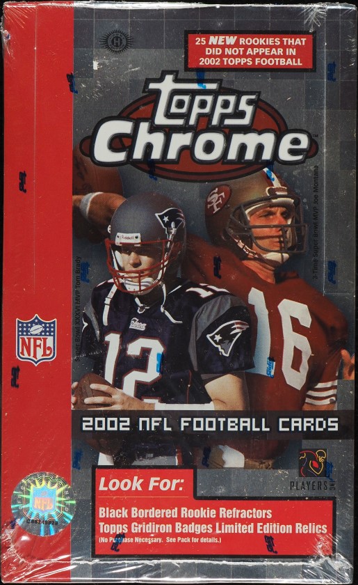 2002 Topps Chrome Football Sealed Hobby Box, 24ct Packs, Tom Brady Refractor?