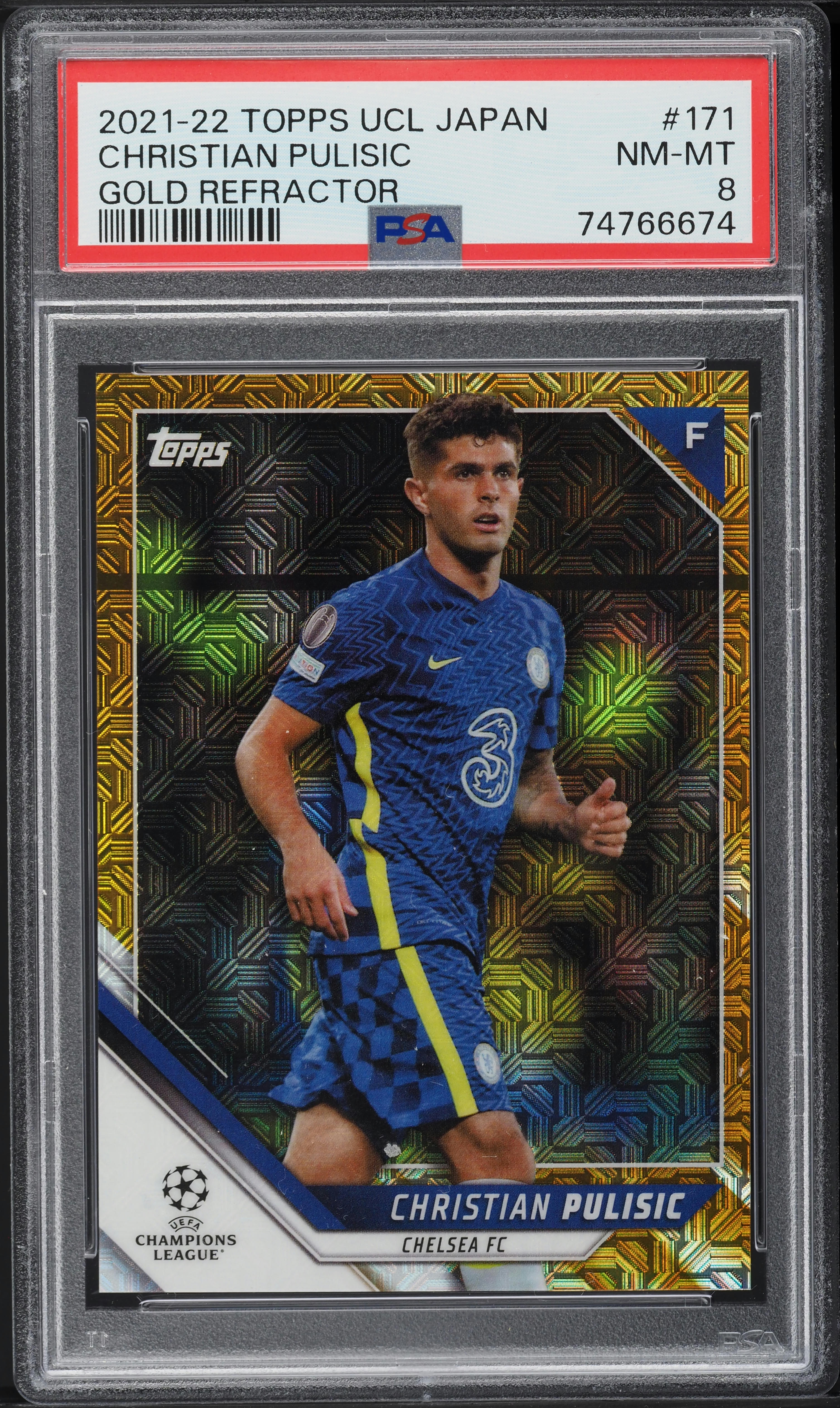 2021 Topps UEFA Champions Japan Gold Refractor Christian Pulisic