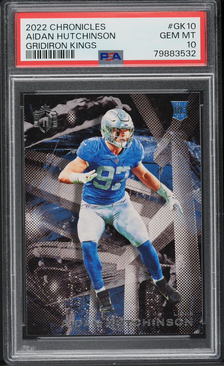 2022 Panini Chronicles Gridiron Kings Aidan Hutchinson ROOKIE #GK-10 PSA 10 GEM