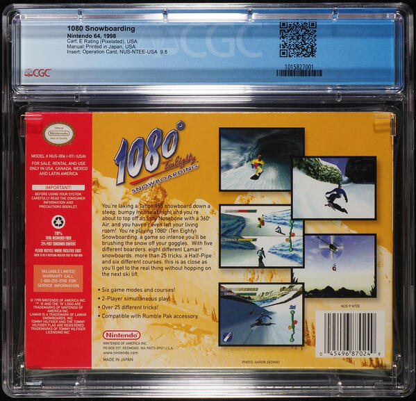1080 Snowboarding (Nintendo 64 N64) CGC 9.0 CIB Complete In Box on