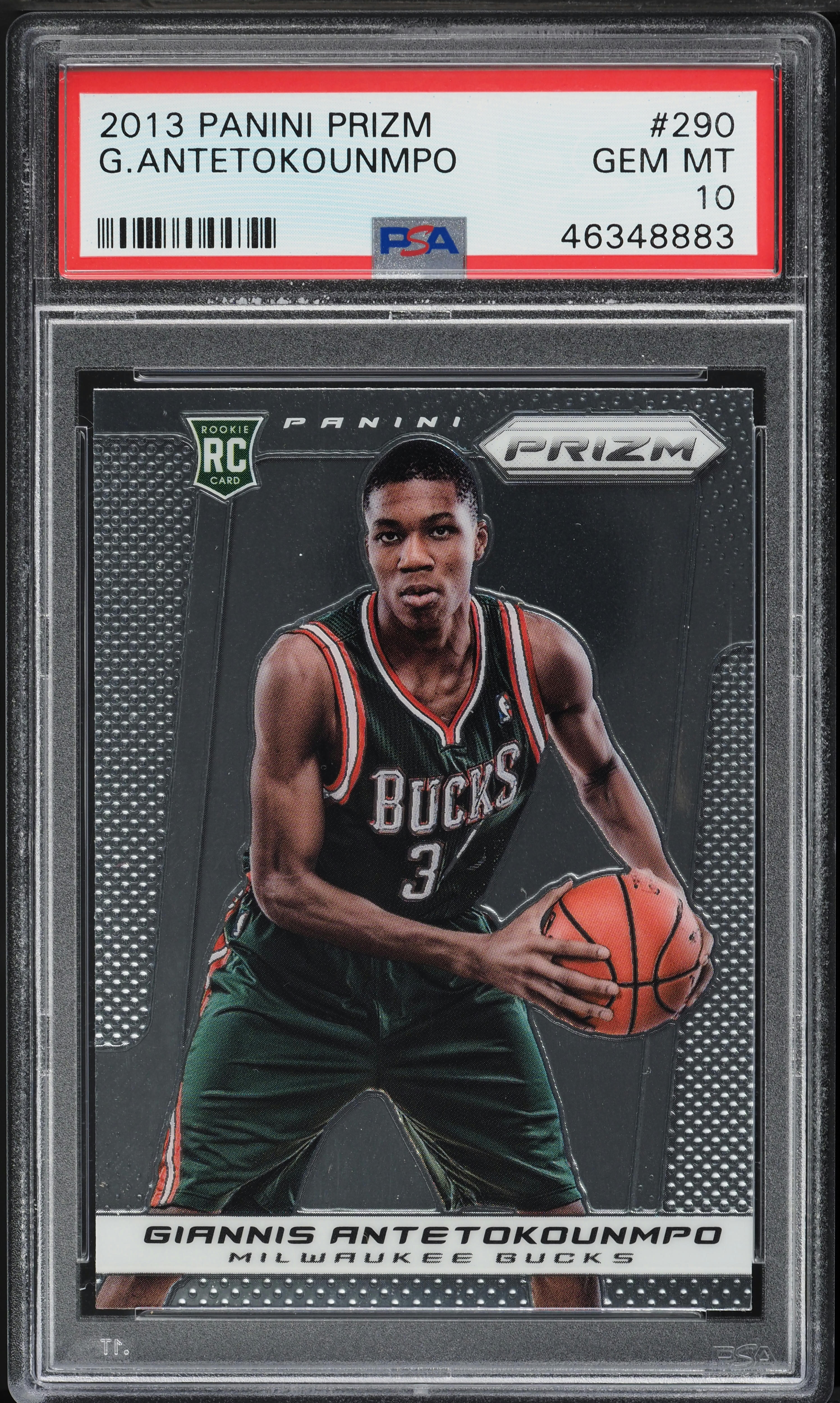 2013 Panini Prizm Giannis Antetokounmpo ROOKIE #290 PSA 10 GEM