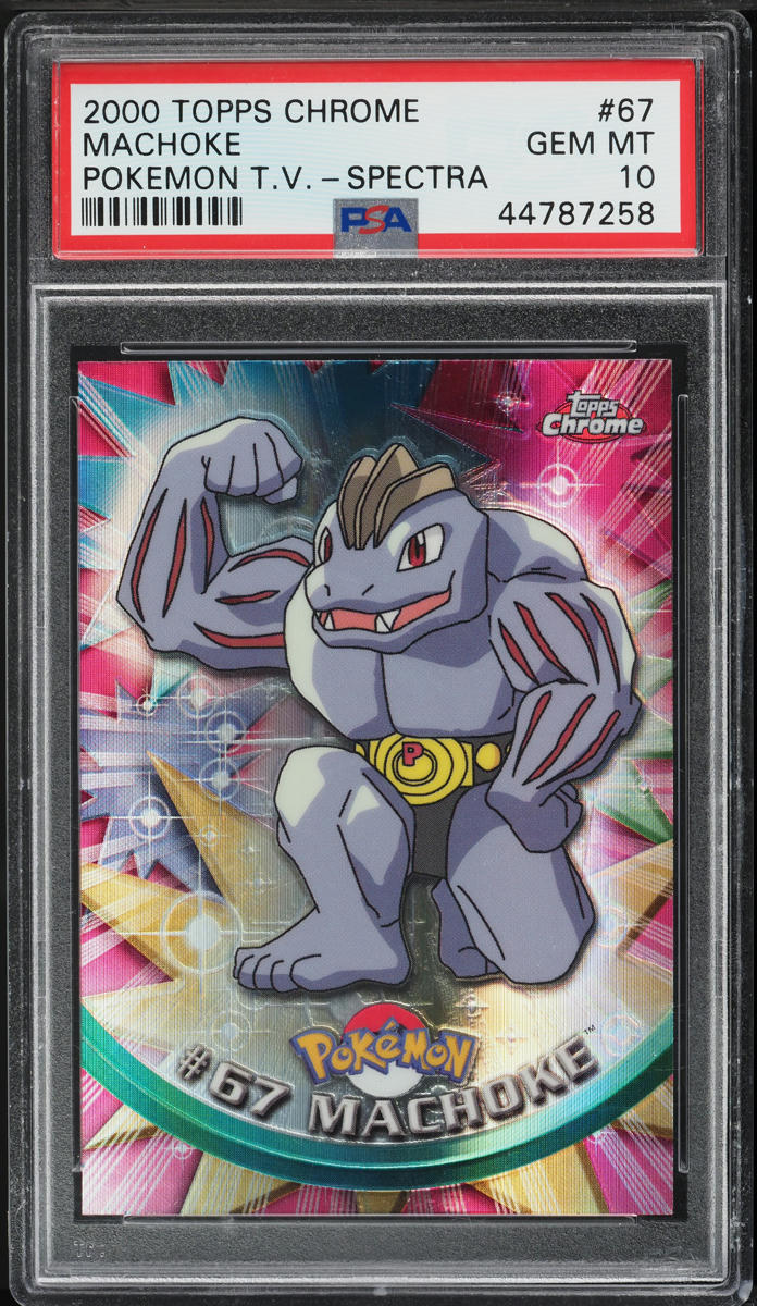 2000 Topps Chrome Pokemon Series 1 Spectra Machoke #67 PSA 10 GEM MINT