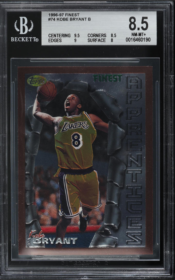 1996 Finest Basketball Kobe Bryant ROOKIE #74 BGS 8.5 NM-MT+