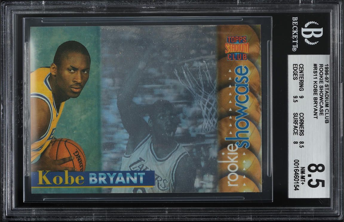 1996 Stadium Club Showcase Kobe Bryant ROOKIE #RS11 BGS 8.5 NM-MT+