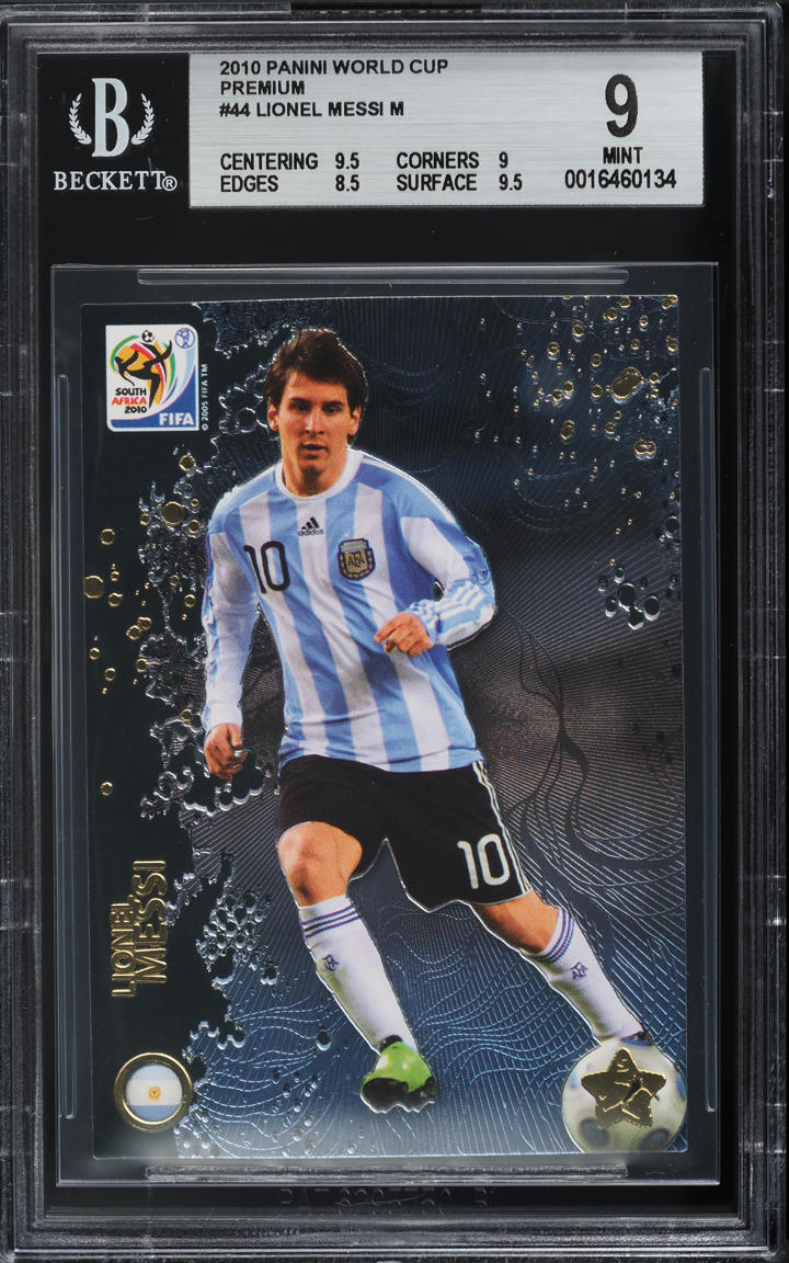 2010 Panini World Cup South Africa Premium Lionel Messi #44 BGS 9 MINT