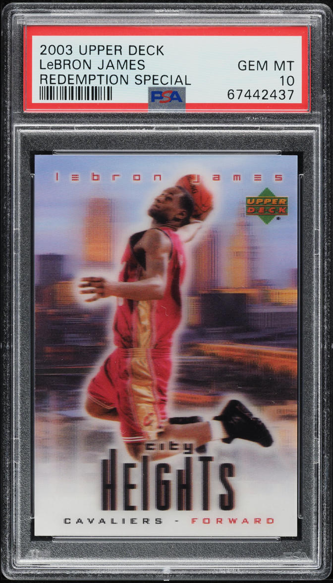 2003 Upper Deck LeBron James City Heights Redemption Special PSA
