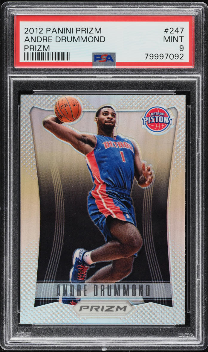 2012 Panini Prizm Silver Andre Drummond ROOKIE #247 PSA 9 MINT