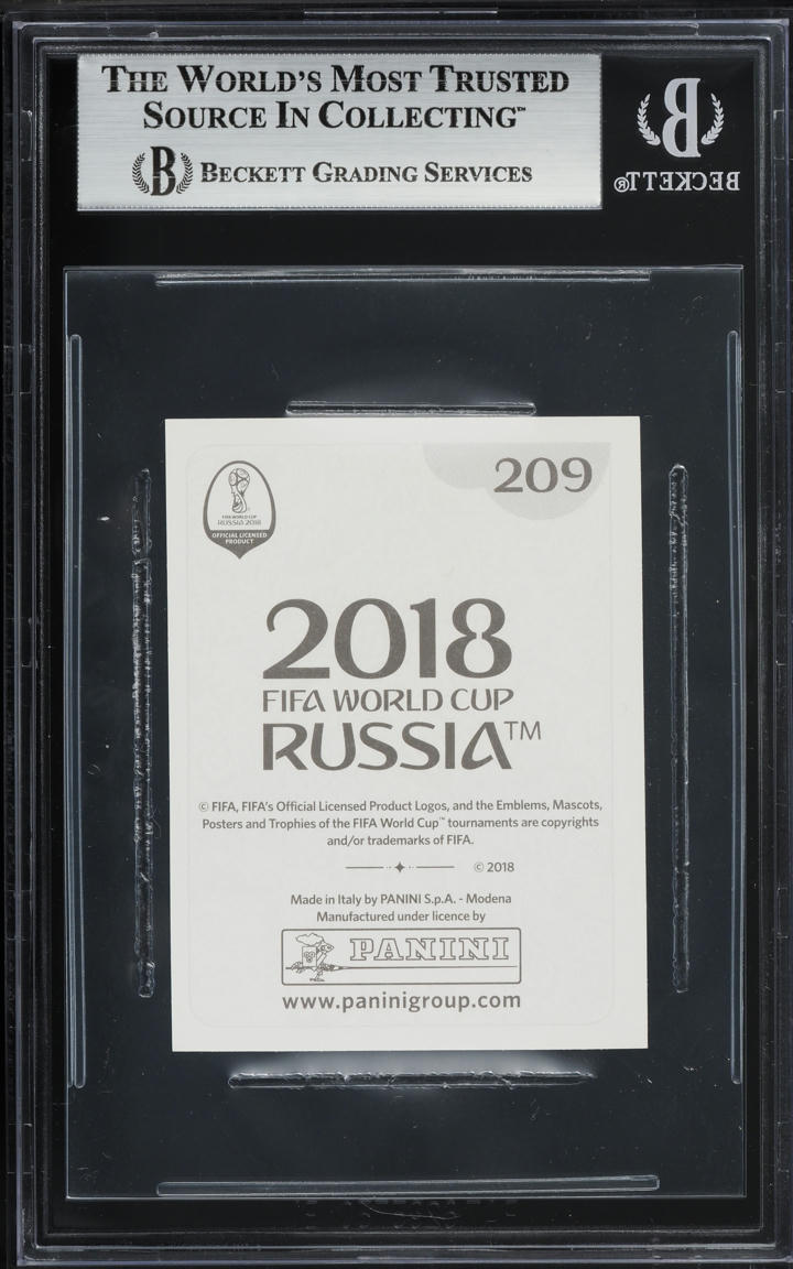 2018 Panini World Cup Stickers Kylian Mbappe ROOKIE #209 BGS 7 NRMT
