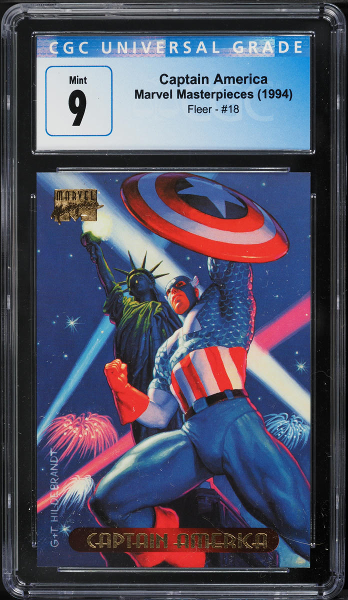 1994 Marvel Masterpieces Captain America #18 CGC 9 MINT
