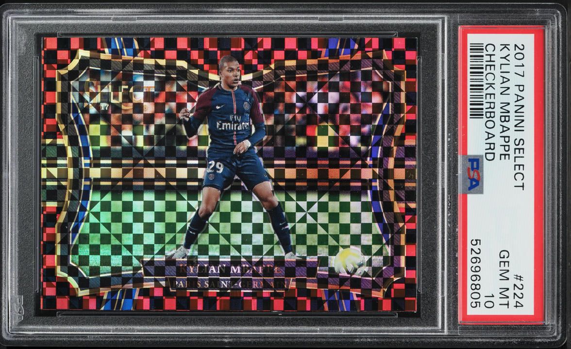 2017 Panini Adrenalyn XL Kylian Mbappe ROOKIE #455 PSA 9 MINT on