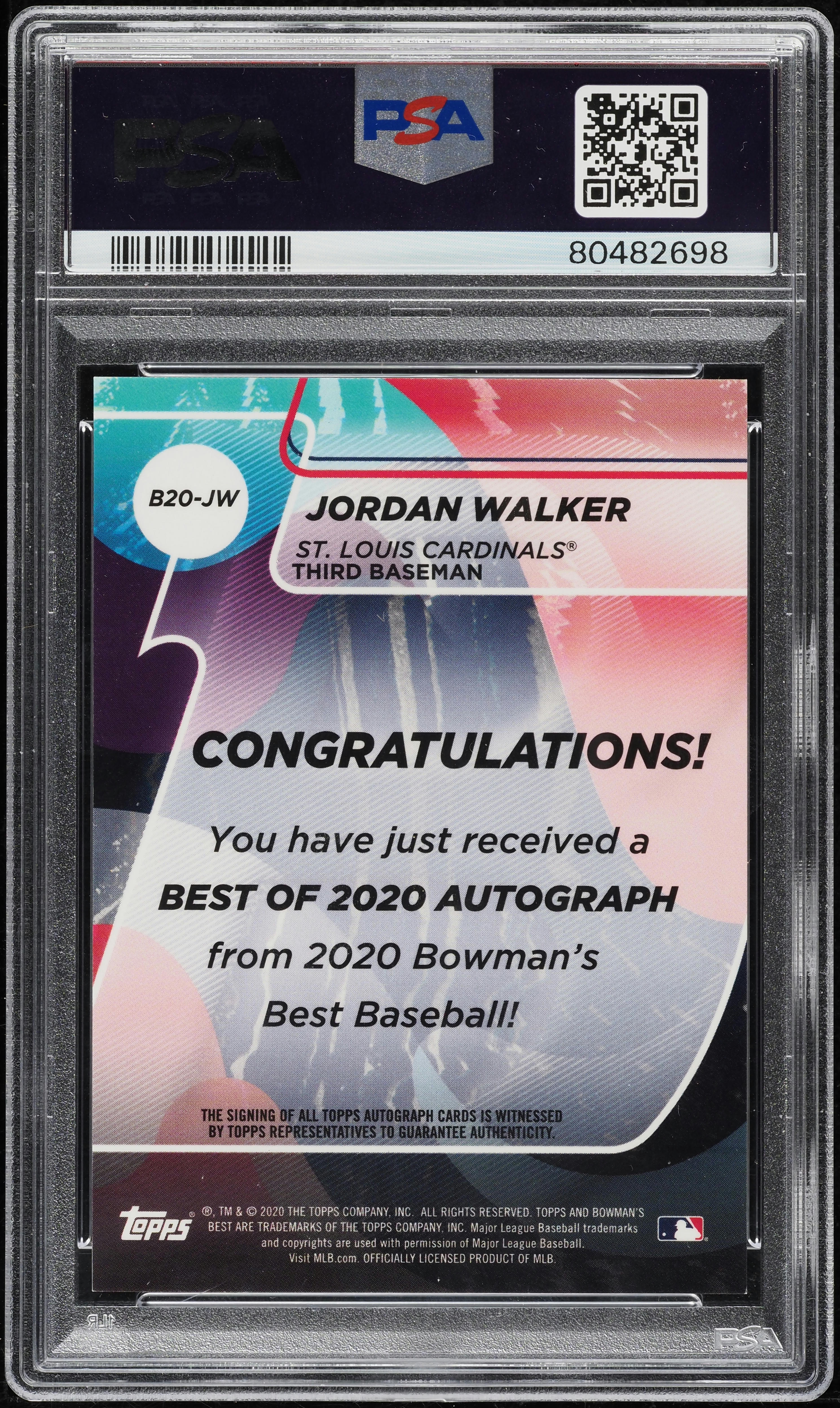 その他 JORDAN WALKER 2021 BOWMAN AUTO PSA9 RC その他 JORDAN WALKER 2021 BOWMAN AUTO PSA9 RC Jordan Walker Bowman