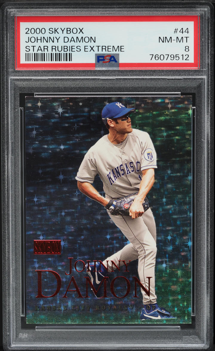 2000 Skybox Star Rubies Extreme Johnny Damon /50 #44 PSA 8 NM-MT