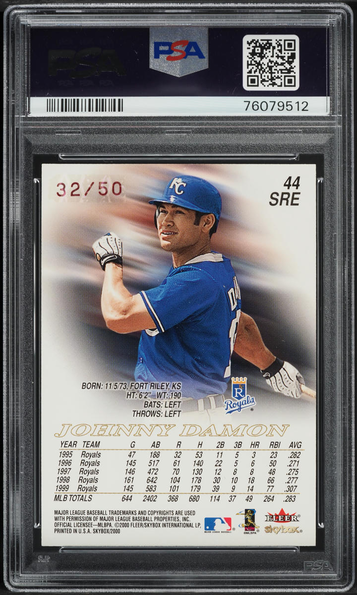 2000 Skybox Star Rubies Extreme Johnny Damon /50 #44 PSA 8 NM-MT