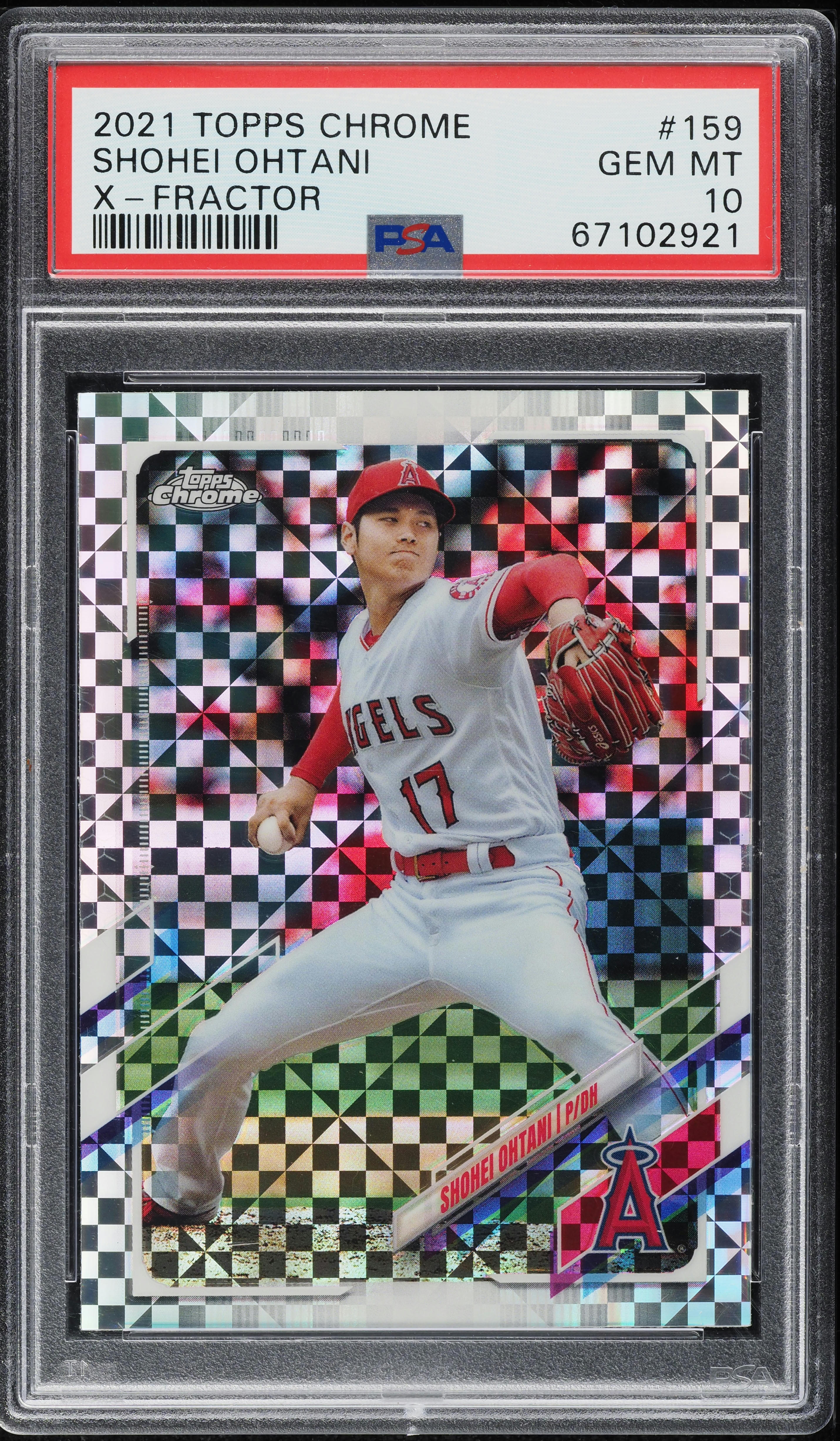2021 Topps Chrome Xfractor Shohei Ohtani #159 PSA 10 GEM MINT on