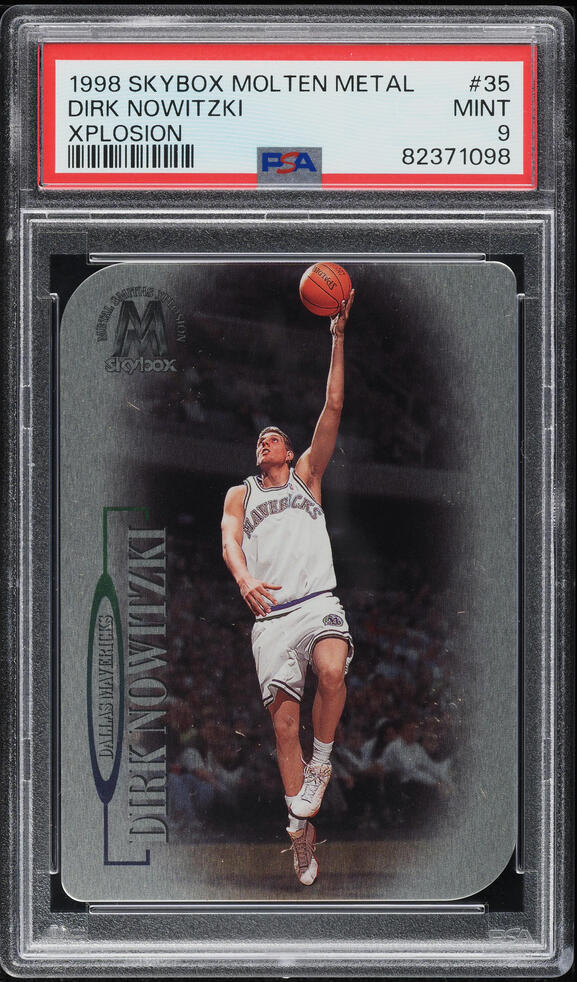 1998 Skybox Molten Metal Xplosion Dirk Nowitzki ROOKIE #35 PSA 9 MINT