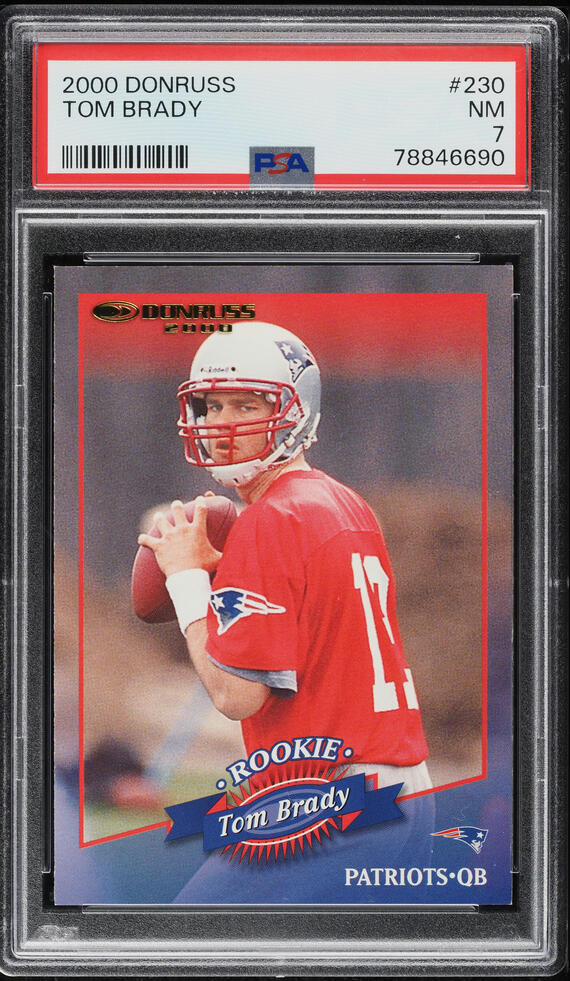 2000 Donruss Football Tom Brady ROOKIE /1325 #230 PSA 7 NRMT
