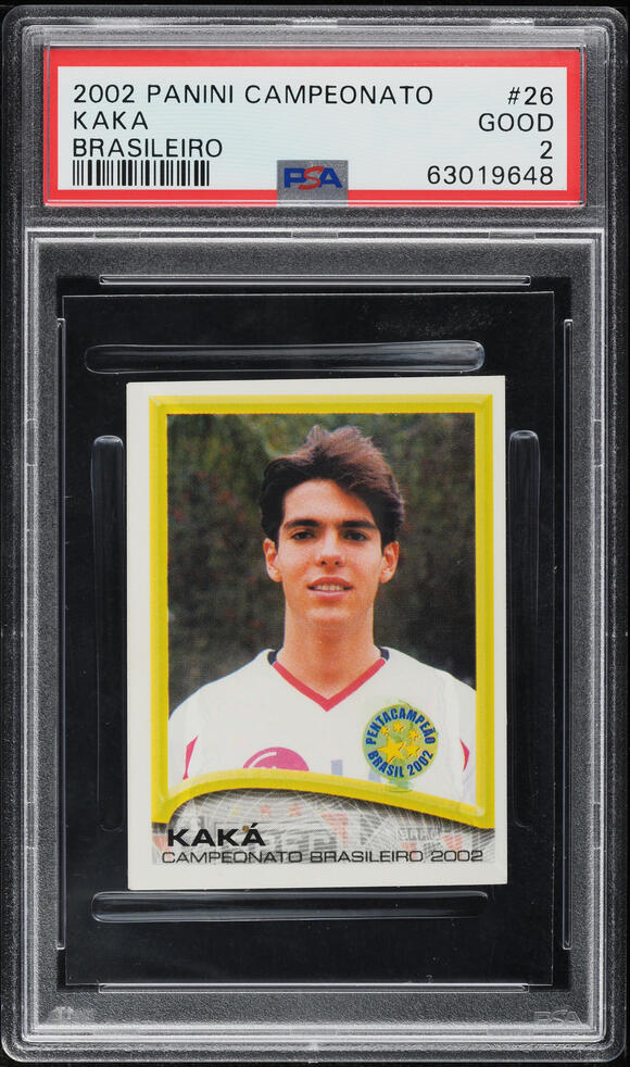 2002 Panini Campeonato Brasileiro Kaka ROOKIE #26 PSA 2 GD