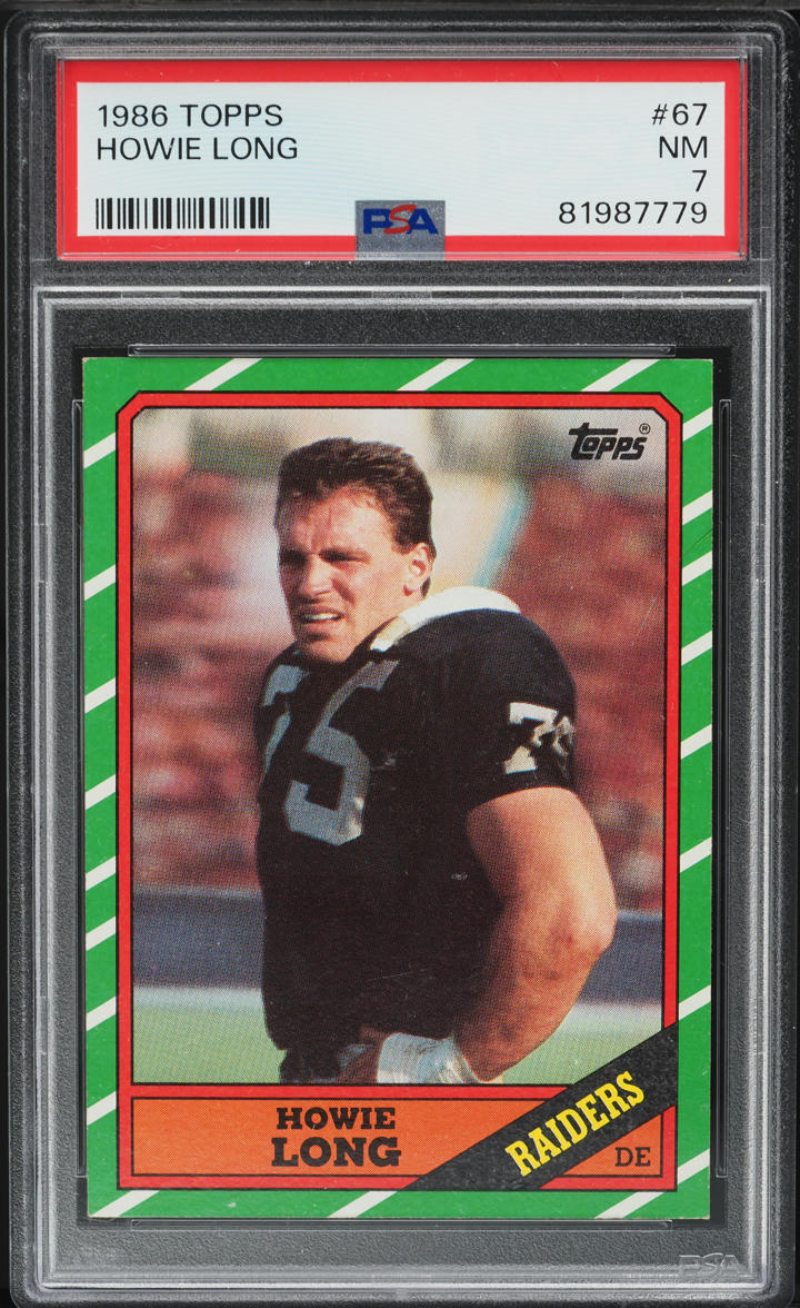 1986 Topps Football Howie Long #67 PSA 7 NRMT