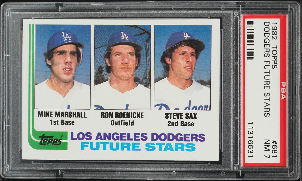 1982 Topps Steve Sax ROOKIE #681 PSA 7 NRMT