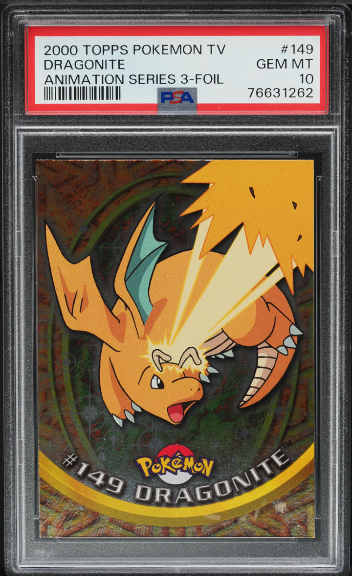 2000 Topps Pokemon TV Animation Series 3 Foil Dragonite #149 PSA 10 GEM MINT