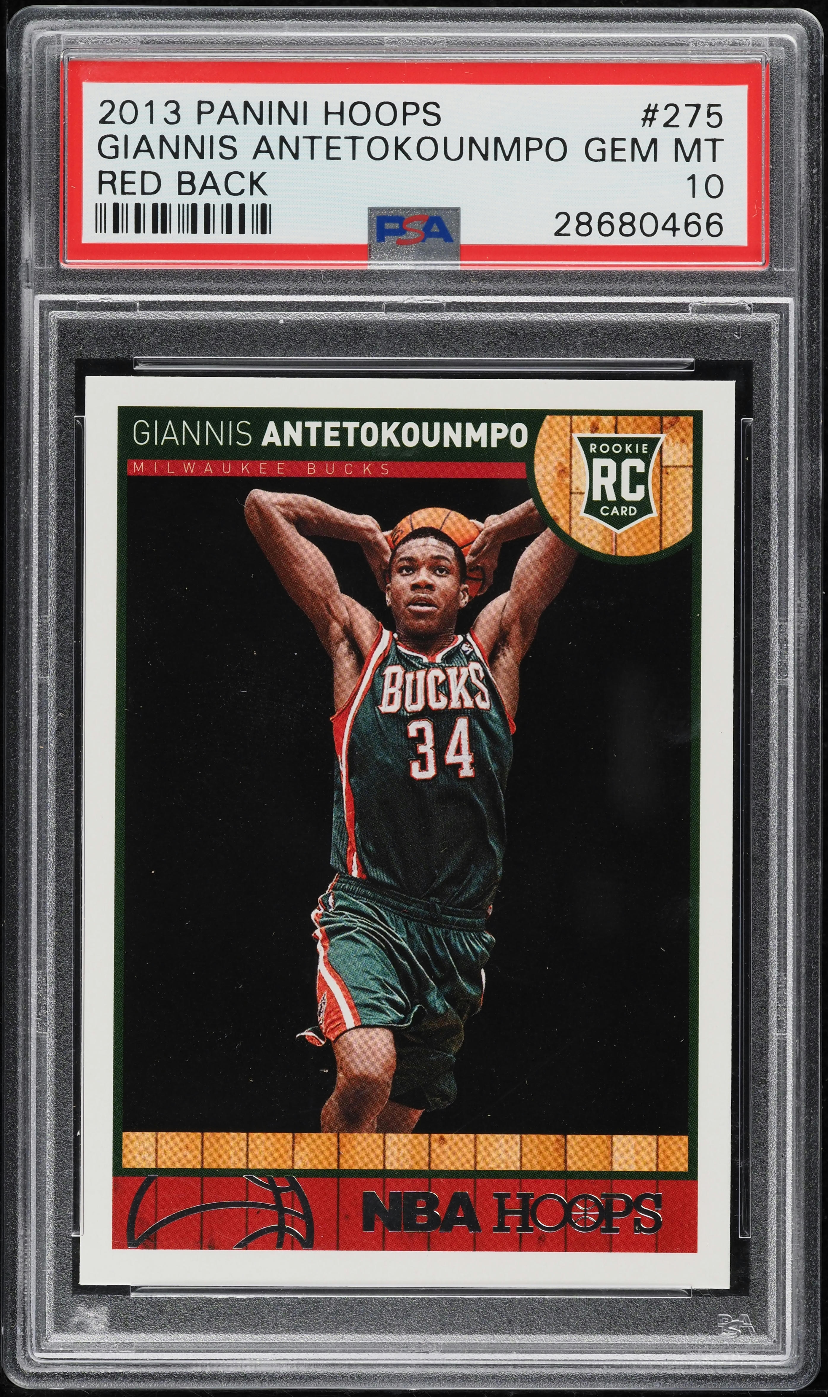 その他 GIANNIS antokounmpo 2013 SELECT RC PSA10 2013 Hoops Red Back Giannis Antetokounmpo ROOKIE #275 PSA 10 GEM