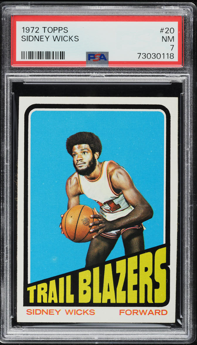 1972 Topps Basketball Sidney Wicks ROOKIE #20 PSA 7 NRMT
