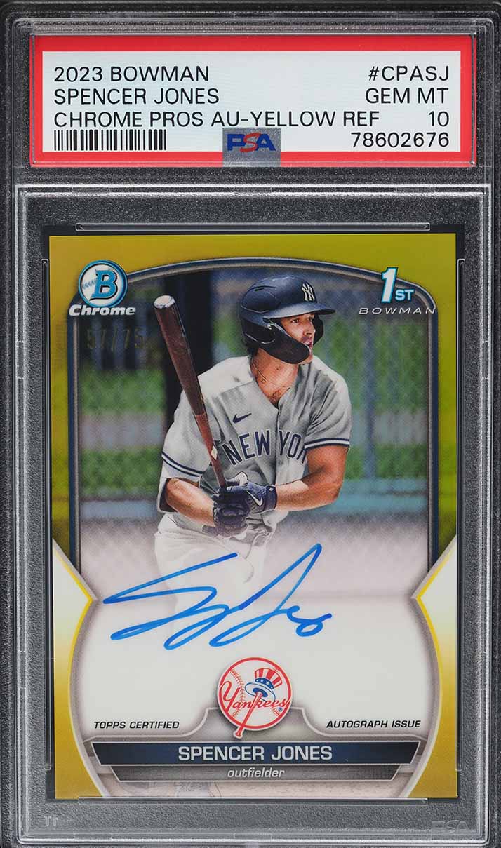 2024 Topps Pro Debut Spencer Jones PROSPECT AUTO #PD-165 PSA 9 