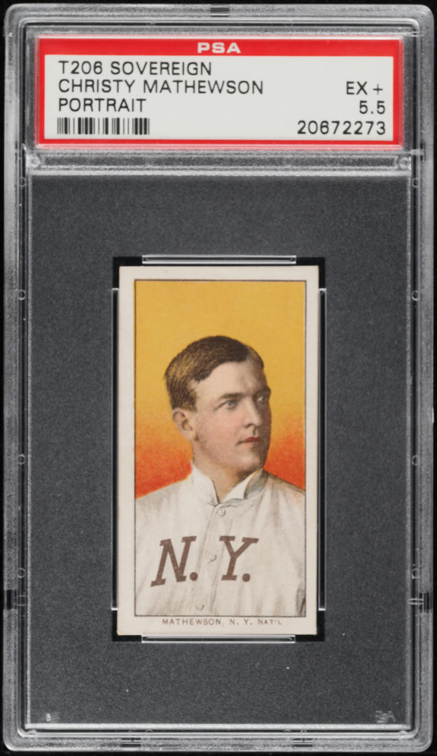 1909-11 T206 Christy Mathewson PORTRAIT, SOVEREIGN PSA 5.5 EX+ (PWCC-A)