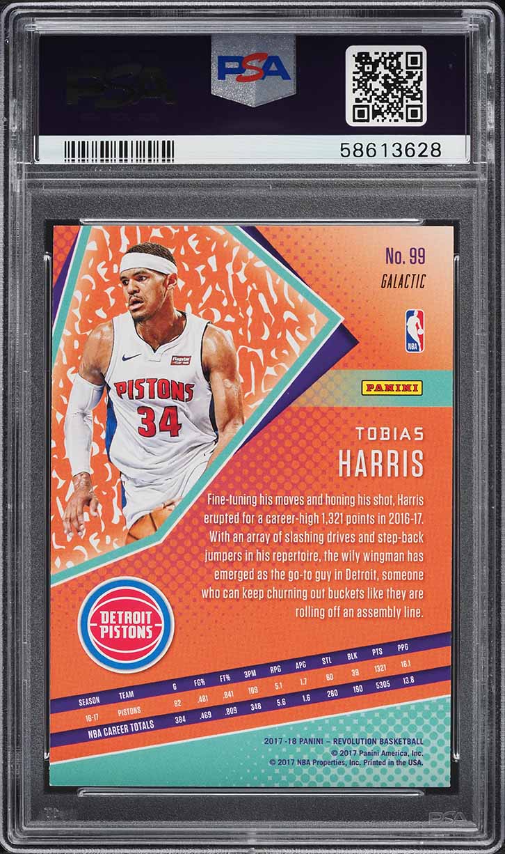 2017 Panini Revolution Galactic Tobias Harris #99 PSA 9 MINT