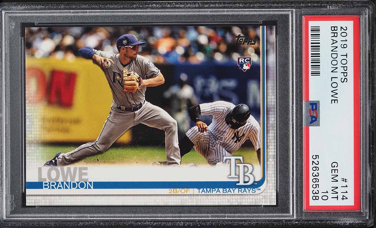 2019 Topps Brandon Lowe ROOKIE #114 PSA 10 GEM MINT