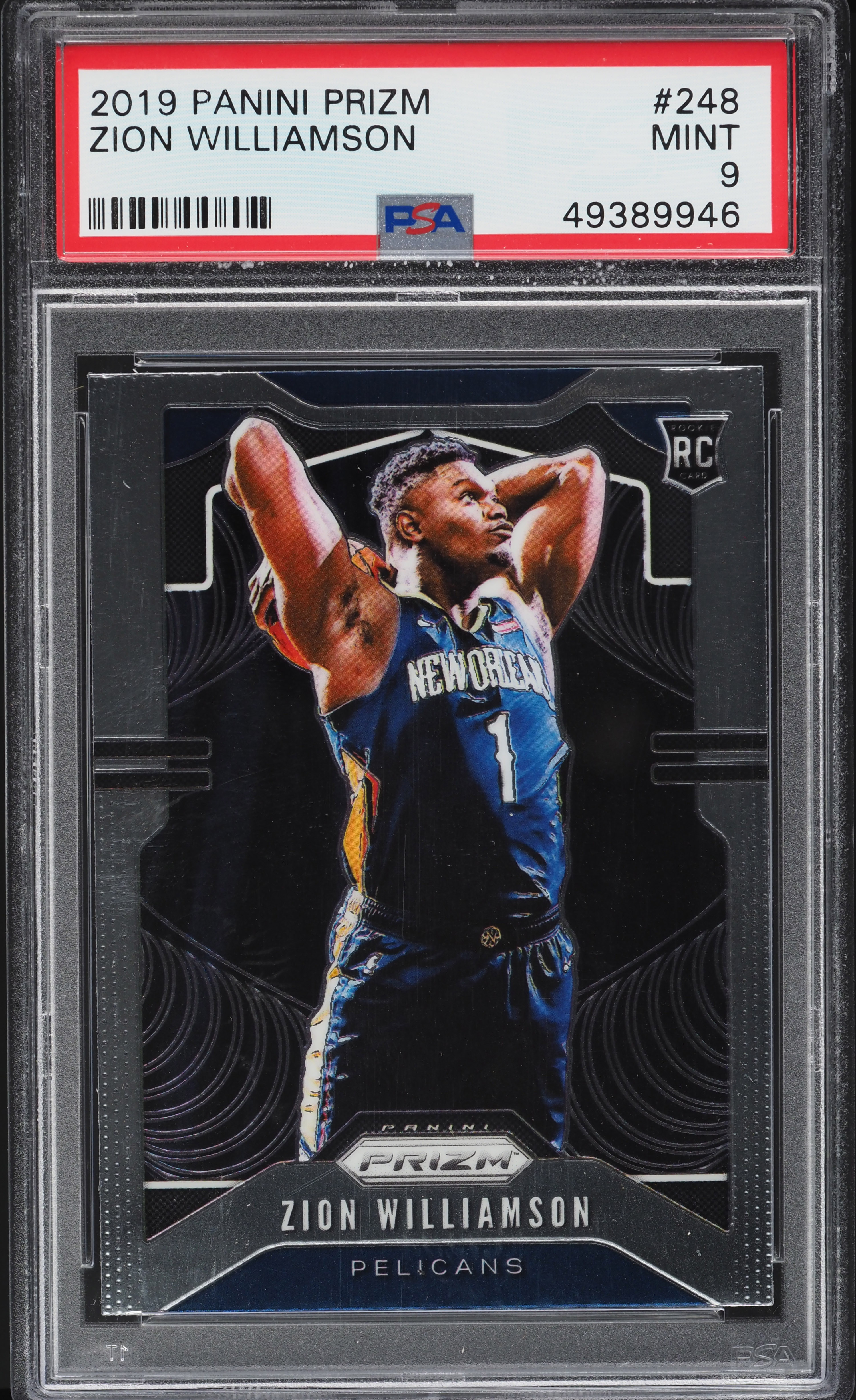 2019 Panini Prizm Zion Williamson ROOKIE #248 PSA 9 MINT on