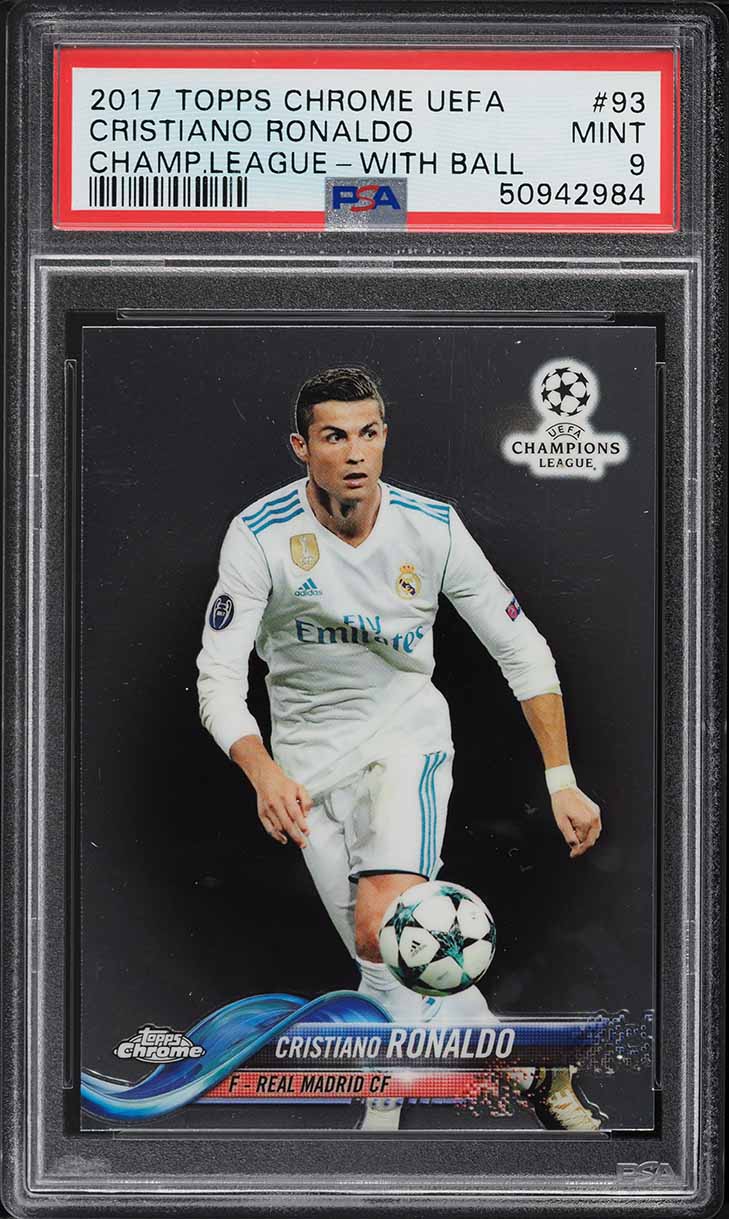 2017 Topps Chrome UEFA Cristiano Ronaldo #93 PSA 9 MINT