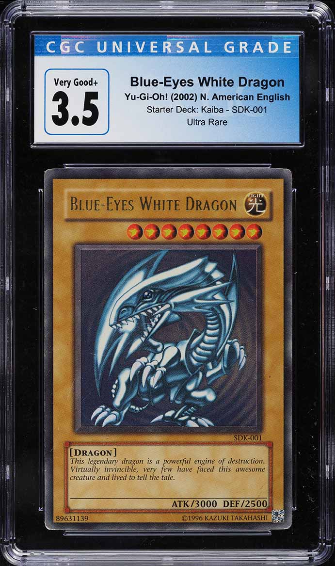 2002 Yu-Gi-Oh! Starter Deck: Kaiba Blue-Eyes White Dragon #SDK-001 CGC 3.5  VG+ on Fanatics Collect