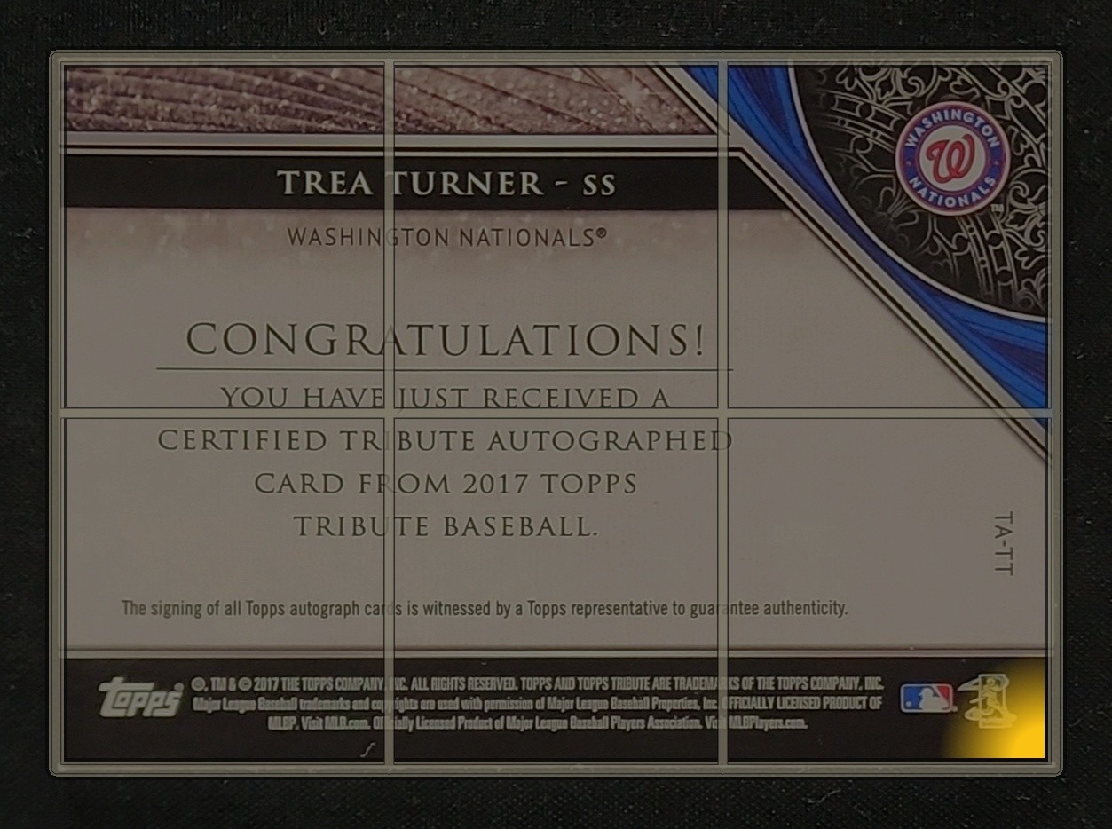 2017 Topps Tribute Autographs Trea Turner AUTO /199 #TA-TT MBA