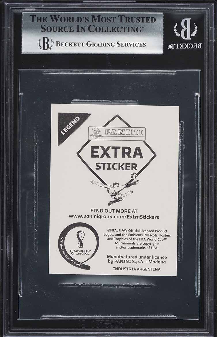 2022 Panini World Cup Stickers Extra Gold Cristiano Ronaldo #CR BGS 8.5 NM-MT+