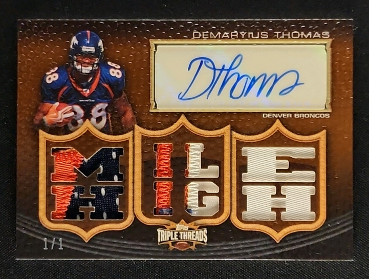 2010 Topps Triple Threads Platinum Demaryius Thomas PATCH AUTO 1/1 MBA AUTH