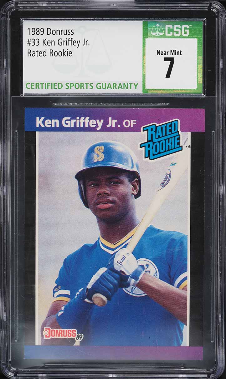 1989 Donruss Ken Griffey Jr. ROOKIE #33 CSG 7 NRMT