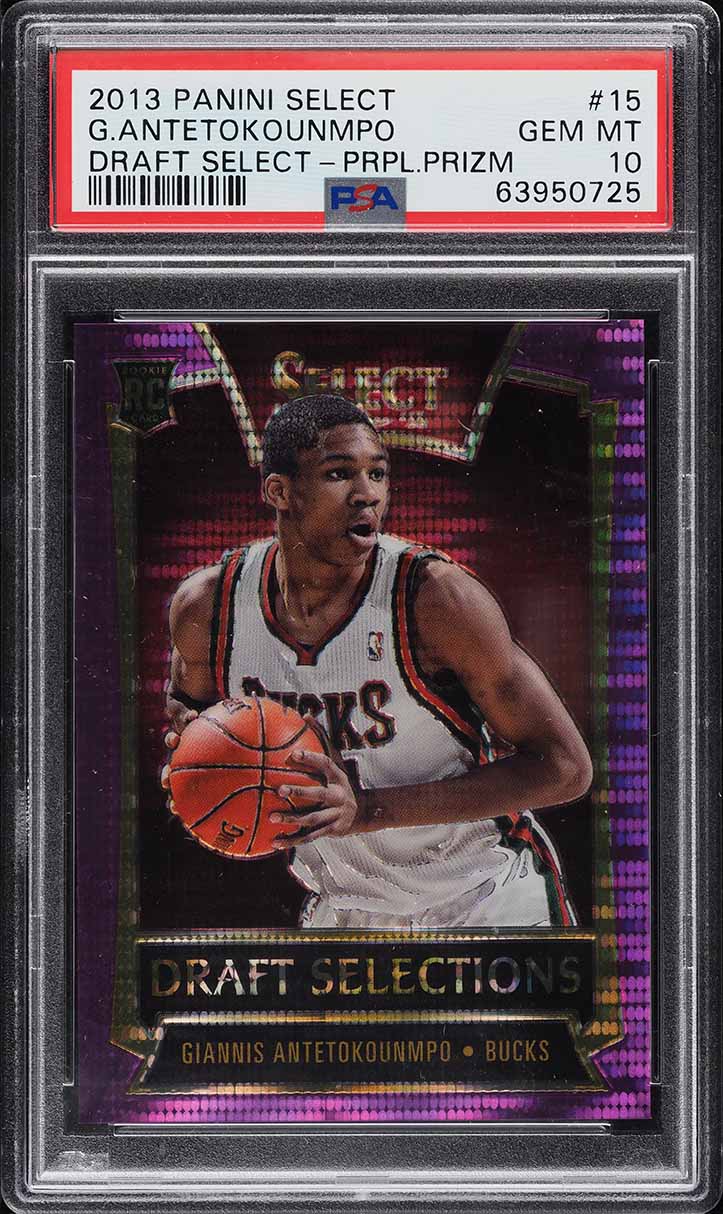 2013 Select Draft Selections Purple Prizm Giannis Antetokounmpo RC