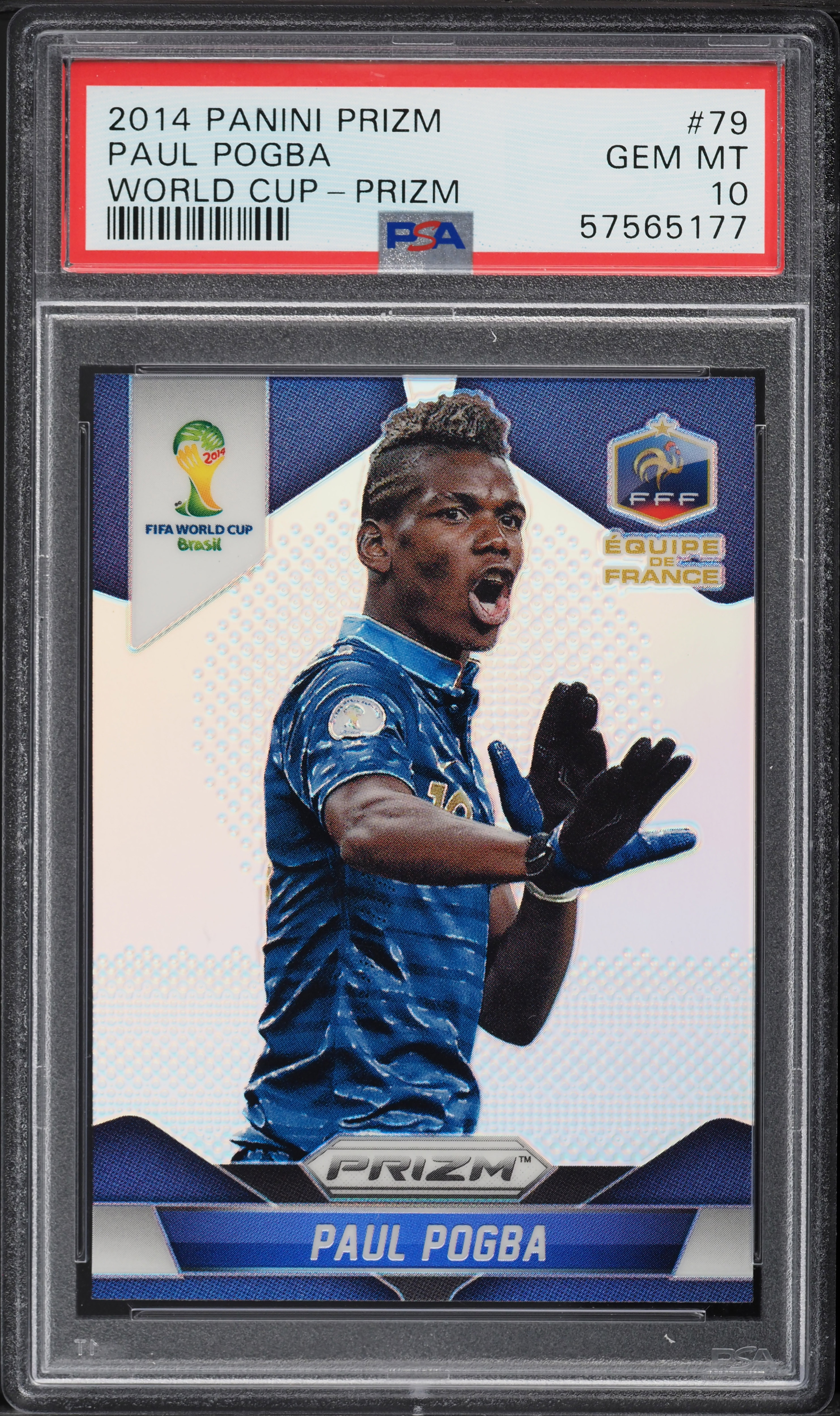 2014 Panini Prizm World Cup Silver Prizms Paul Pogba #79 PSA 10