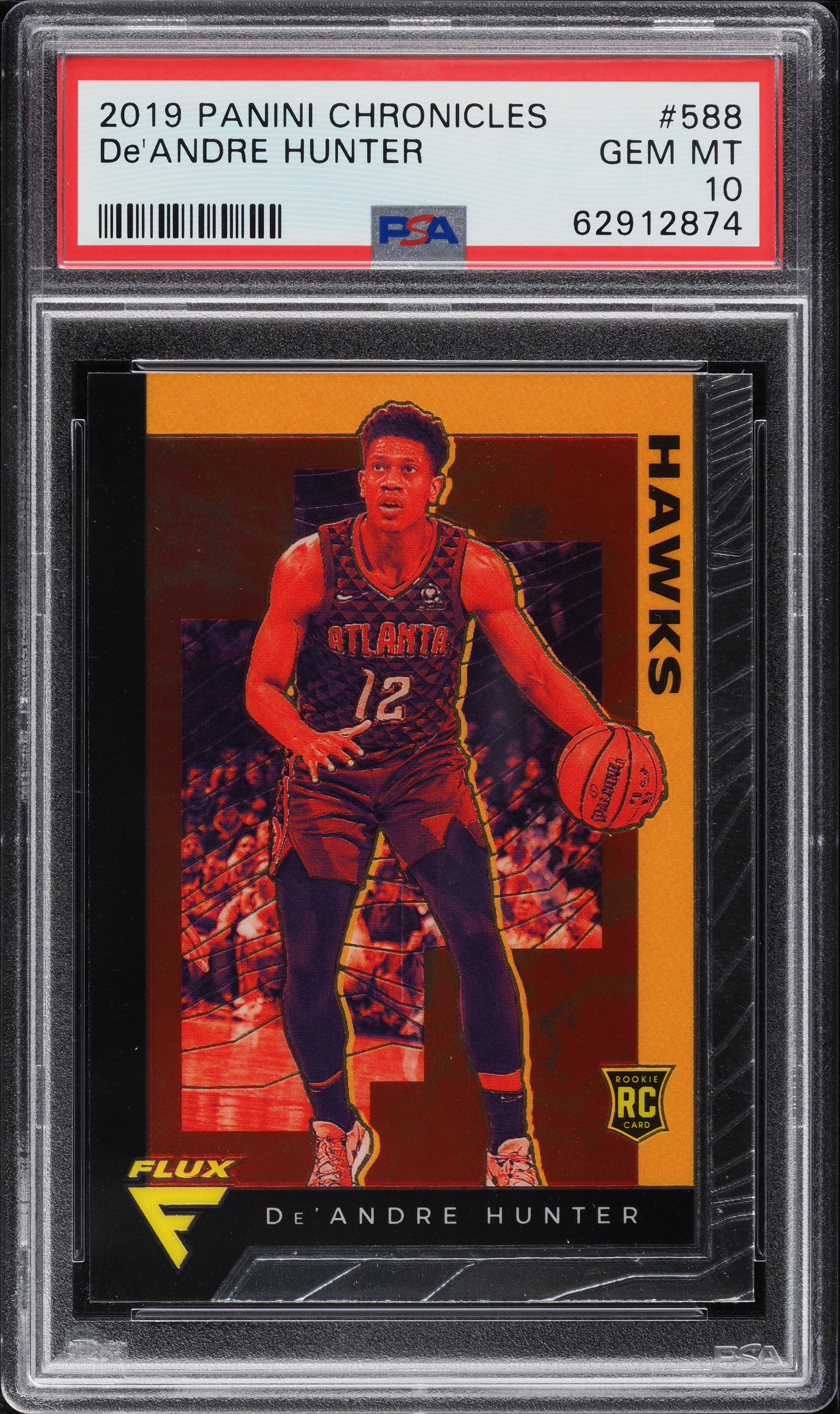 2019 Panini Chronicles Flux De'Andre Hunter ROOKIE #588 PSA 10 GEM