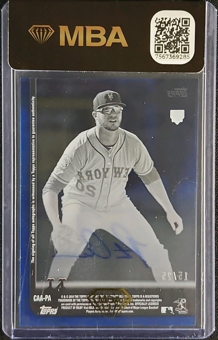 Alonso Rookie Blue 2019 Topps Clearly Authentic Blue Peter Alonso ROOKIE AUTO /25 #CAA-PA ...